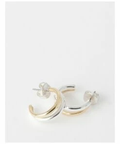Basque Split Ring Gold/Silver Hoop Earring
