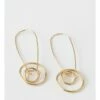 Basque Dainty Circle Gold Drop Earring