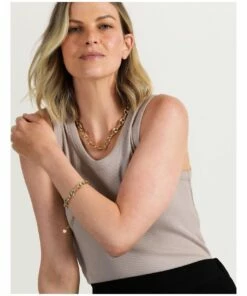 Basque Vintage Gold Chain Bracelet -RAY-BAN Online Store 860225500 2 720x928