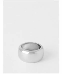 Basque Smooth Wide Sterling Silver Plated Ring