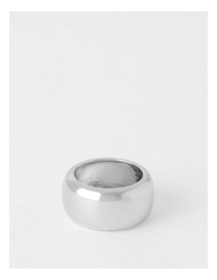 Basque Smooth Wide Sterling Silver Plated Ring 1 Basque Smooth Wide Sterling Silver Plated Ring