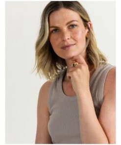 Basque Smooth Wide 24K Gold Plated Ring 8 Basque Smooth Wide 24K Gold Plated Ring -RAY-BAN Online Store 860225680 4 720x928