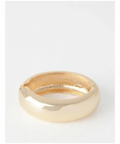 Basque Smooth Wide Gold Bangle