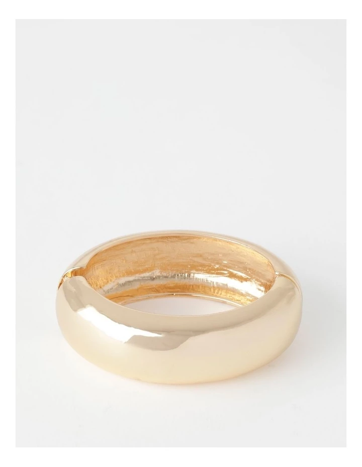 Basque Smooth Wide Gold Bangle 1 Basque Smooth Wide Gold Bangle