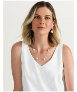 Basque Fine Chain Ivory/Silver Lariat Style Necklace -RAY-BAN Online Store 860226220 4 720x928