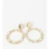 Basque Pearl Beaded Ivory/Gold Circle Drop Earring