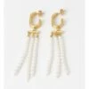 Basque Pearl Ball Ivory/Gold Drop Earring