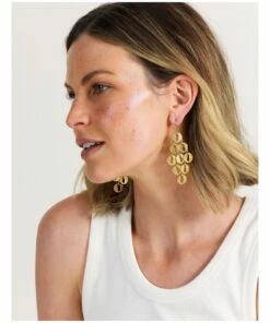 Basque Chandelier Gold Drop Earring -RAY-BAN Online Store 860227210 4 720x928