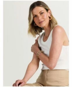 Basque Irregular Link Gold Bracelet -RAY-BAN Online Store 860227300 4 720x928