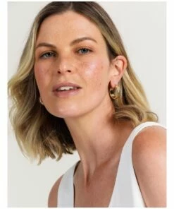 Basque Diamond Etched Gold Hoop Earring -RAY-BAN Online Store 860227390 4 720x928