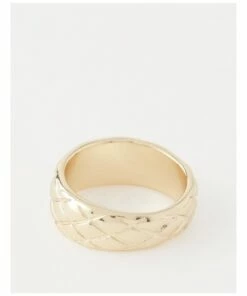 Basque Diamond Etched Gold Ring