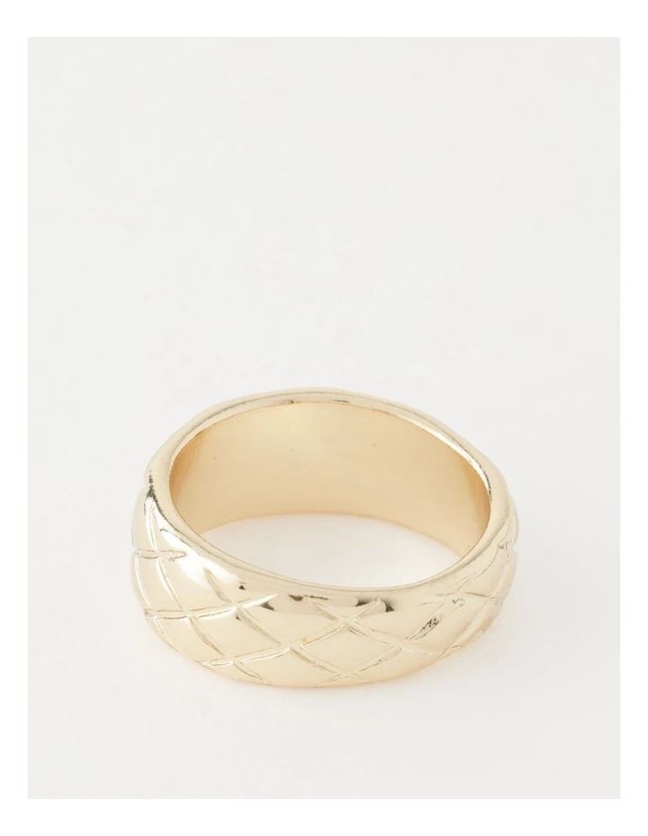 Basque Diamond Etched Gold Ring 1 Basque Diamond Etched Gold Ring