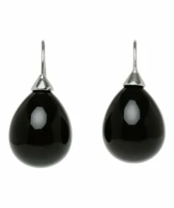 Barcs Pearl Jet Black Earrings