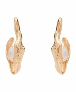 David Lawrence Formation Pearl & Gold Earring