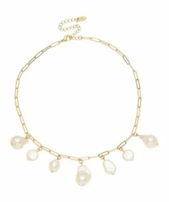 David Lawrence Pearl Charm Ivory Drop Necklace