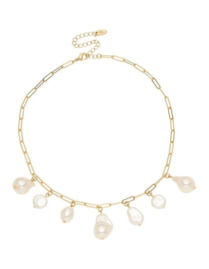 David Lawrence Pearl Charm Ivory Drop Necklace 1 David Lawrence Pearl Charm Ivory Drop Necklace