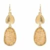 David Lawrence Woven & Metal Natural Circle Earring