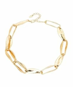 David Lawrence Molten Link Gold Chain Necklace