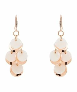 David Lawrence Shell And Metal Natural Drop Earring