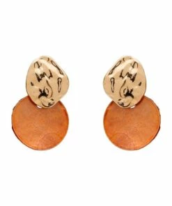 David Lawrence Molten Metal And Shell Melon Earrings