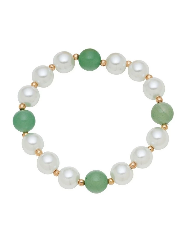 Barcs Pearl & Stone Green Bracelet 1 Barcs Pearl & Stone Green Bracelet