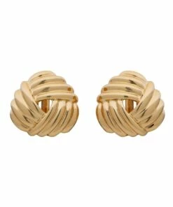 Barcs Swirl In Clip On Gold Earring