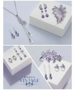 Barcs Vintage Leaf Crystal & Pearl Purple Earring 10 Barcs Vintage Leaf Crystal & Pearl Purple Earring -RAY-BAN Online Store 860525020 6 1 720x928