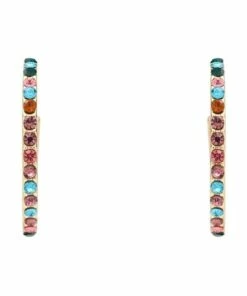 Marcs Multicolour Stone Hoop Earring