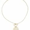 Marcs Pearl Drop Gold Pendant Necklace