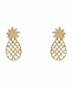 Marcs Pineapple Stud Gold Earring