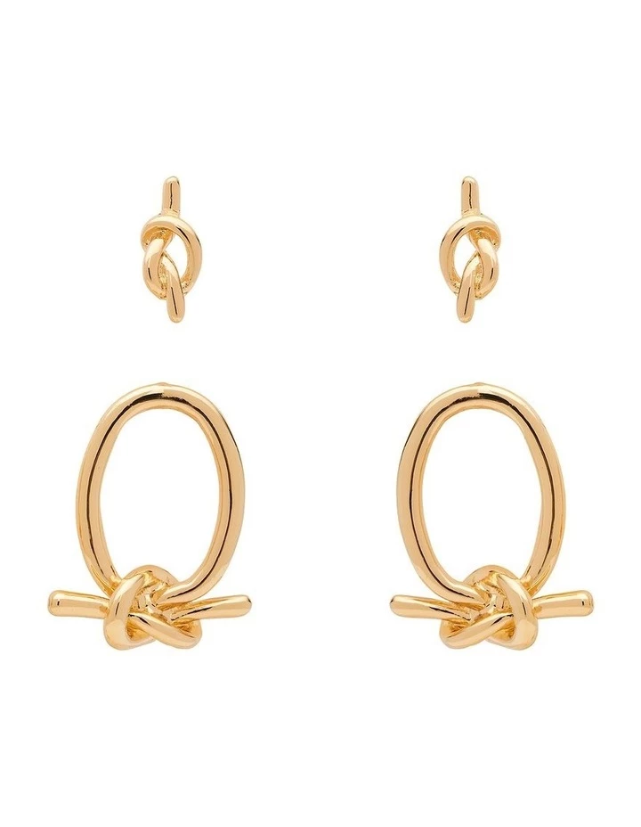 Marcs Gold Knot Earring Multipack 1 Marcs Gold Knot Earring Multipack