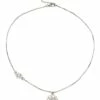 Marcs Dual Floral Silver Necklace