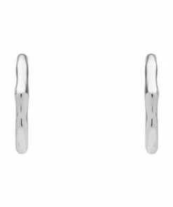 Marcs Irregular Form Silver Hoop Earring