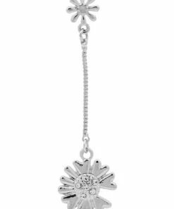 Marcs Dual Floral Silver Drop Earrings -RAY-BAN Online Store 860550490 3 720x928