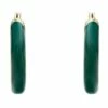 Marcs Green Enamel Hoop Earring