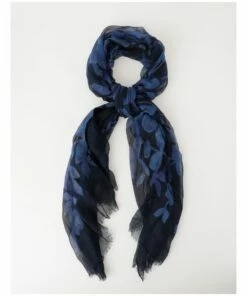 Trent Nathan Modal/Silk Blend Blue Scarf