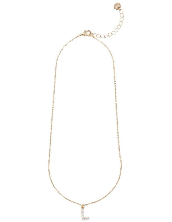 Seed Heritage Pearl Initial Necklace 1 Seed Heritage Pearl Initial Necklace