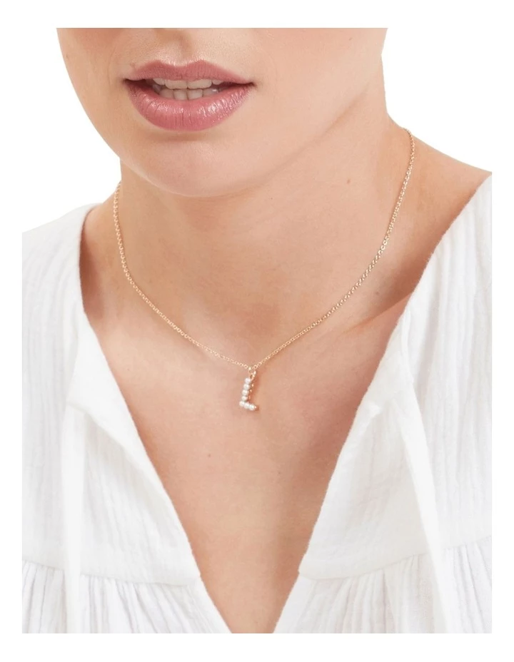 Seed Heritage Pearl Initial Necklace 2 Seed Heritage Pearl Initial Necklace - Image 2