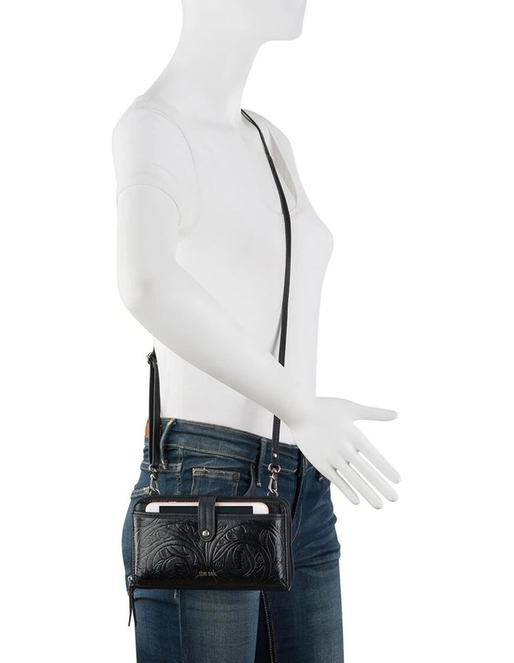 The Sak Iris Black Leaf Embossed Phone Case 4 The Sak Iris Black Leaf Embossed Phone Case - Image 4