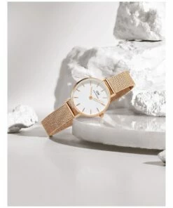 Daniel Wellington Petite Pressed Melrose 24mm Rose Gold Stainless Steel Mesh Watch -RAY-BAN Online Store 861541930 4 720x928