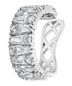 Sally Skoufis Culture Man-Made White Diamond Ear Cuff