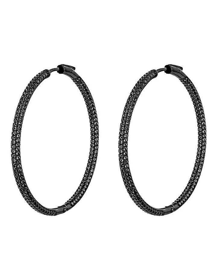 Sally Skoufis Pursuit Pave Black Hoops 1 Sally Skoufis Pursuit Pave Black Hoops