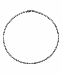 Sally Skoufis Renaissance Man-Made White Diamond Necklace