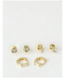 RAY-BAN Online Store 26 Piper Gold Pave Earrings Multipack