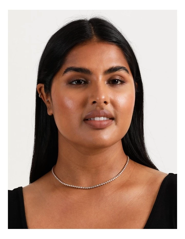 Piper Gold Tennis Necklace 5 Piper Gold Tennis Necklace - Image 5