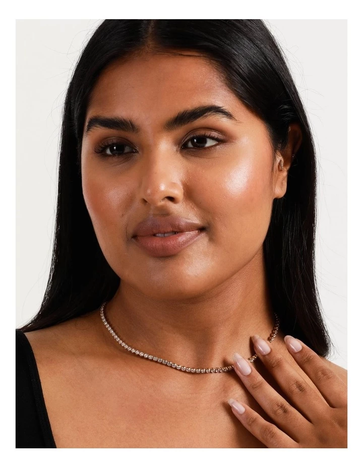 Piper Gold Tennis Necklace 6 Piper Gold Tennis Necklace - Image 6