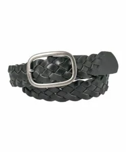 Basque Shelby Black Woven Belt