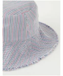Piper Blue Stripe Bucket Summer Hat -RAY-BAN Online Store 864268120 878376340 3 720x928