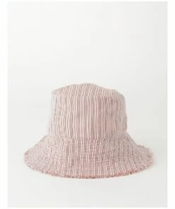 Piper Rust Stripe Bucket Summer Hat
