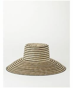Trent Nathan Wide Brim Black/Natural Boater Hat
